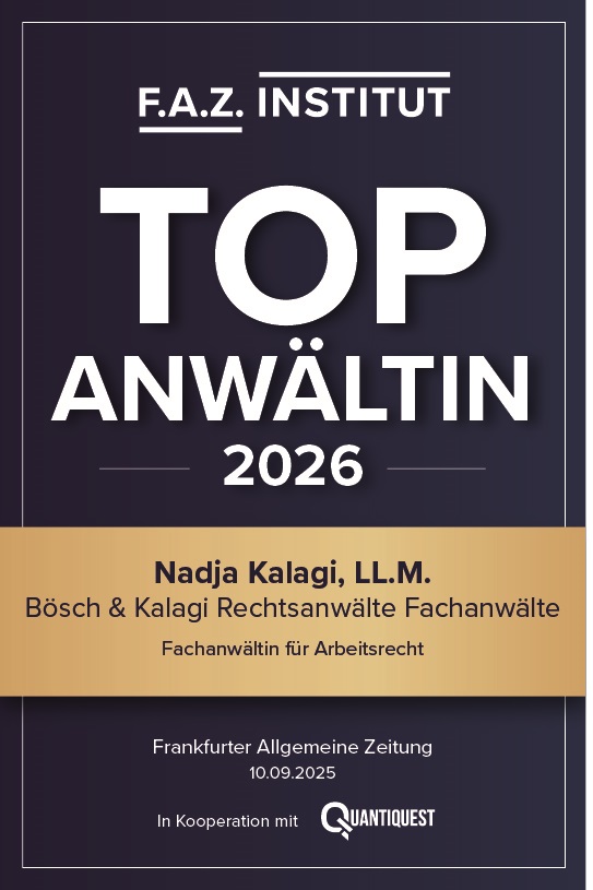 TOP Anwältin Kalagi FAZ Siegel